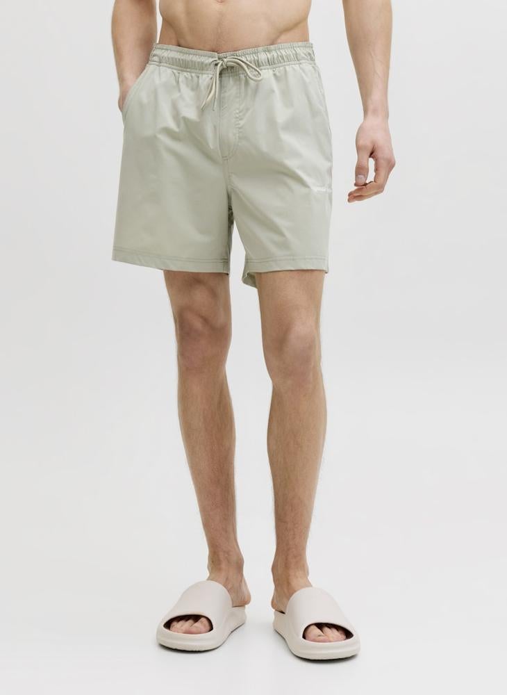 JACK & JONES Logo Drawstring Swim Shorts - Image 1